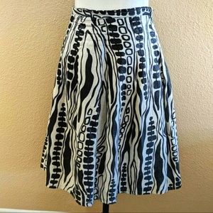 KENAR Shimmer Linen seaweed print SKIRT